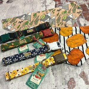 NWT Lot of 6 Extra Large Size Dog Bandanas & Collars